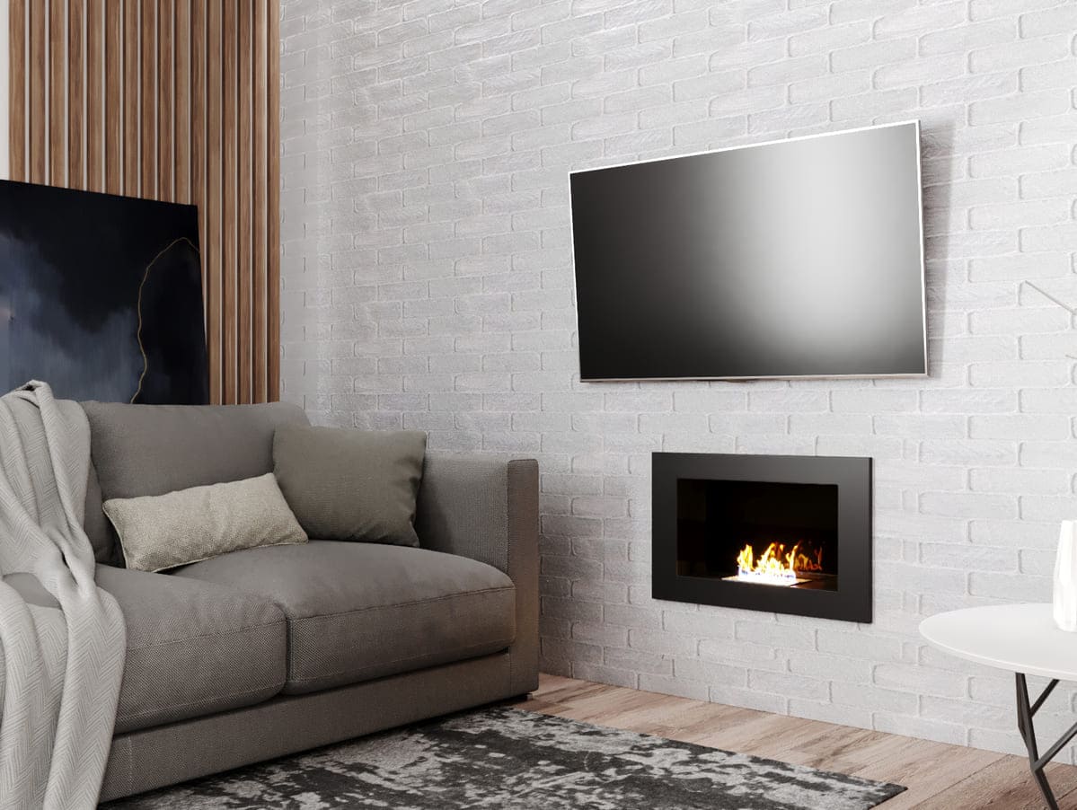 Биокамин "Русский огонь" Лайт 650V встраиваемый с декоративным стеклом (стемалитом) по цене 19 350 руб.