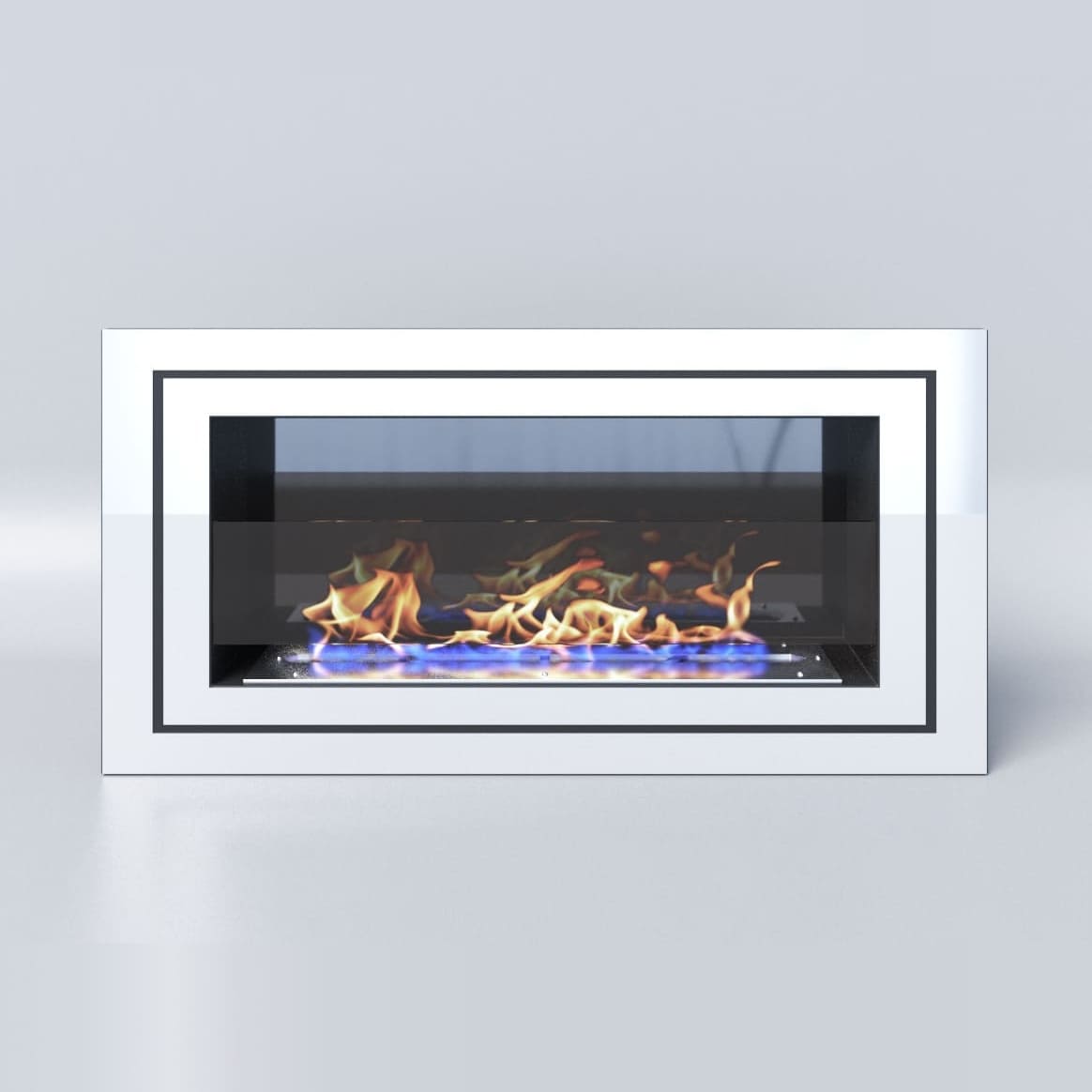 Биокамин "Русский огонь" Стенли 800N настенный с защитным и декоративным стеклом по цене 40 550 руб.