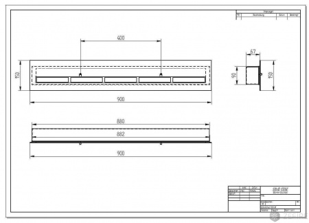 Прямоугольный контейнер ZeFire 900 с крышкой внутри по цене 32 500 руб.