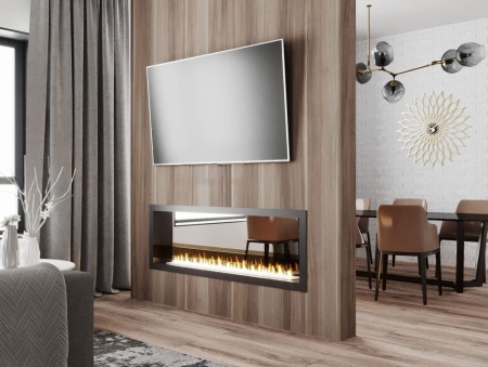 Биокамин "Русский огонь" Честер Сквозной 1500 встраиваемый с защитным стеклом по цене 61 200 руб.