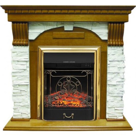 Dublin арочный сланец белый (дуб)+Majestic FX Brass